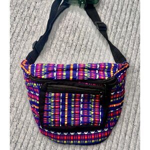 Artisan Woven Boho Fanny Bag Crossbody Festival Indie Colorful Medium Embroidery